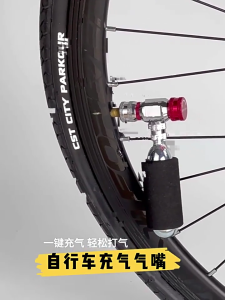 Rapid CO₂ Cycle Tire Inflator for Hill Road Bikes Extreme Transportable Aluminum Mixture Plan with Double Gate Couplers