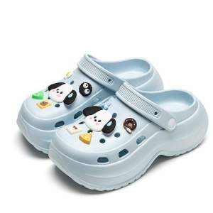 [Free Shipping] WomenS Breathable Closed-Toe Clogs Height-Increasing Perforated Shoes For Women Thick-Soled Sandals For Outdoor Wear WomenS Beach Shoes Home Slippers For Women