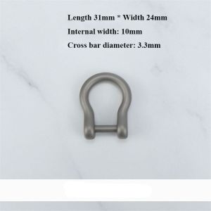 OKKFINE 6/8/10/15mm Horseshoes Buckles 10 Styles Titanium Alloy Shackle Key Ring  D Bow Staples Carabiner Outdoor Accessories