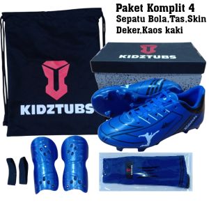 KIDZTUBS Sepatu Bola Anak Paket Komplit Sepatu Bola Tas Skin Deker Kaos Kaki Usia 6-10 Tahun Size 28 29 30 31 32 33 34 35 36 37 KDZ1930122024