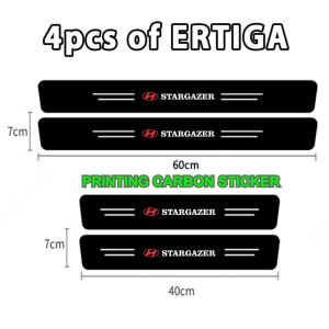 PRINT CARBON 3D MOBIL HYUNDAI STARGAZER PRINT ANTI GORES PIJAKAN BAGASI MOBIL STARGAZER 4 PCS