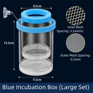 YESHE Shrimp Guppy Floating Hatching Box Plastic Mesh Transparent Fish Tank Incubator Durable Breeding Chamber Aquarium Breeder Box for Fish Tank