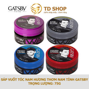 Sáp vuốt tóc nam Gatsby Styling Wax Hard Free I Mat Hard I Power strikes I Ultimate Shaggy 75g - TD Shop