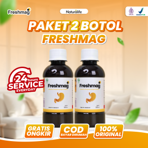 PAKET SEMBUH 2 BOTOL FRESHMAG - Madu Lambung Atasi Masalah Maag Kronis Asam Lambung GERD