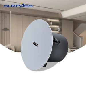 8 inch 50W Home Theater Ceiling Speaker High-end in Ceiling Wall Speaker Coaxial Recessed Audio Loudspeaker with Back Cover Single piece for Hotel Villa Restaurant