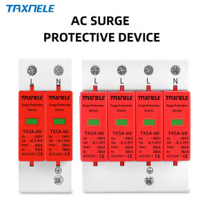AC Sdd DIN Rail 20ka 40kA 30kA 60ka 2P 4P 385V Nhà Sét chống đột biến điện Bảo Vệ Bảo Vệ Điện Áp Thấp Thiết Bị Chống Sét