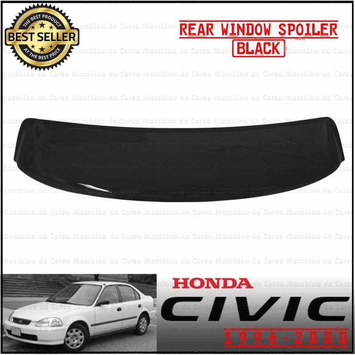 Vtec Rear Wing Honda Civic VTEC 1996-2000 Rear Window Roof Spoiler Black | Lazada PH
