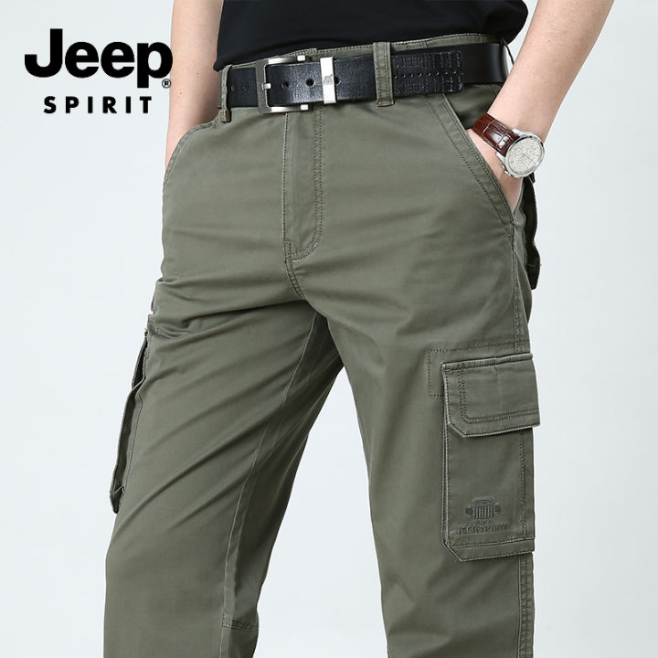 JEEP SPIRIT Men s Casual Pants Trendy Brand Trousers Men s Business Multi pocket Fashion Casual Lazada Singapore