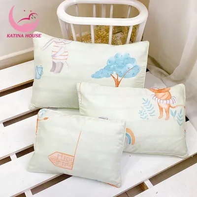 Gối cho bé 0-10 tuổi Katina Housevải Tencel mềm mát gòn lông vũ êm ái thấm hút tốt
