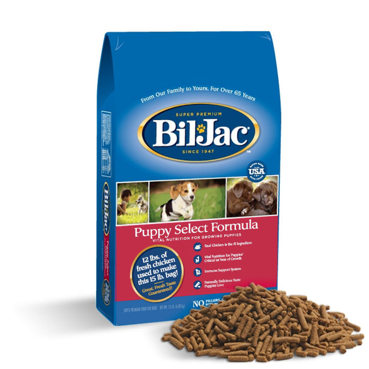 BilJac Puppy Select Chicken Recipe Dry Dog Food Puppies,15 LBS (6.8 KG) Lazada