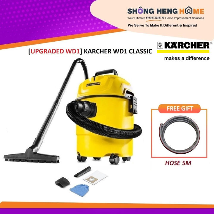 [LATEST WD1] KARCHER WD1 CLASSIC WET AND DRY VACUUM CLEANER 15L/1200W ...