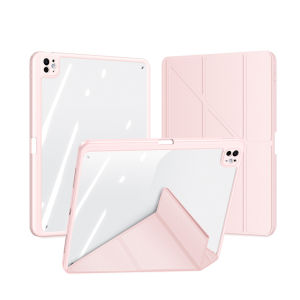 DUX DUCIS for iPad Pro 11 2025 2024 Case with Pencil Holder Detachable Back Cover of Clear Hard Shell Auto Sleep/Wake Multiple Stand Angles and Buffer Design Drop Protection Cover