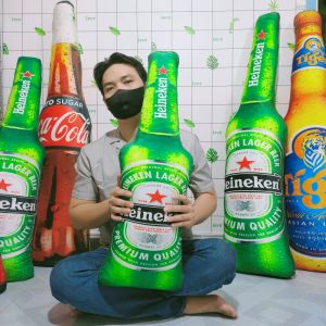 (MIỄN SHIP) GỐI ÔM VẢI MỊN CAO CẤP CHAI BIA HENIKEN MẨU MỚI LOẠI ĐẸP TIGER COCA
