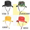 Topi Rimba Bucket Jungle Hat Topi Hiking Adventure Outdoor Hat. 