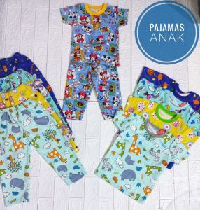 Setelan piyama anak lengan pendek babyterry
