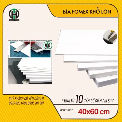 Bìa quy mô khổ lớn giấy mô hình 40x60cm dày 2mm - 3mm - 5mm - 8mm (format formex foam)