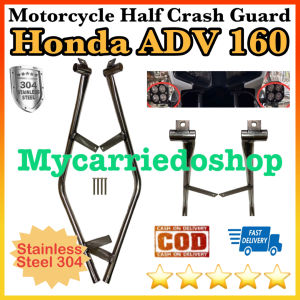 Motorcycle Stainless Steel 304 Half Crash Guard Pair For Honda ADV 160 Good Quality Made In Thailand