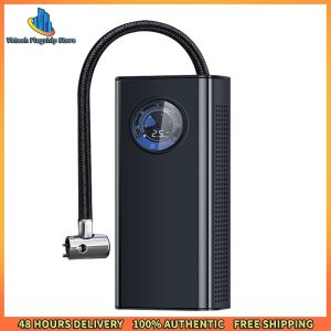 Vktech Wireless handheld air pump for cars with automatic shut-off LED light and fast inflation capabilities