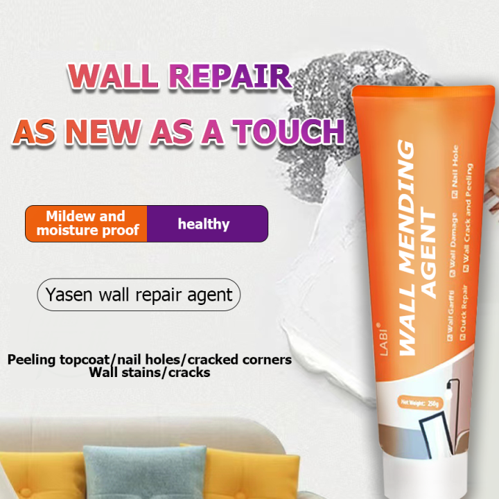 One 250g white wall patching paste. Wall repair paste. Wall crack repair. Putty paste. Household