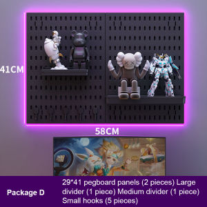 Baierdi Pegboard wall shelf hanging board decoration for the entrance hallway storage divider storage rack display shelf