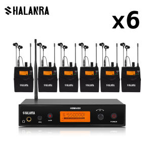 SHALANRA HEM6400 UHF Wireless In-Ear Monitor System with Bodypack Receiver IEM Earphones for Stage Performance