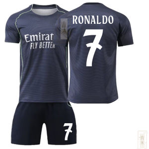 AE2526 Real Madrid away jersey 5 No. Bellingham 9 Mbappes home long-sleeve and short-sleeve football jersey set