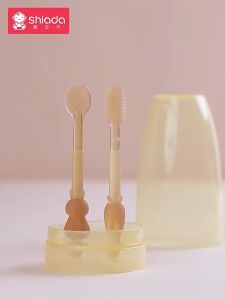 Baby toothbrush baby teeth cleaning set silicone tongue coating oral cavity fingertips cleaning brush suitable for babies aged 0-2