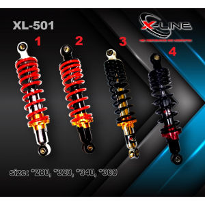 Shock Shok Shockbreaker Xline X-Line X Line Belakang Dual Tipe 501 Motor Bebek Variasi Jupiterz Fizr Rx King Gl Tiger Supra Shogun Ukuran 280 320 340 360L Original
