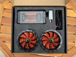 Bộ Phụ Kiện Áo điều hòa MLS 24V Pin Lithium 94.000mAh Quạt 9 cánh 24V SD 12-18 tiếng .Mẫu mới nhất