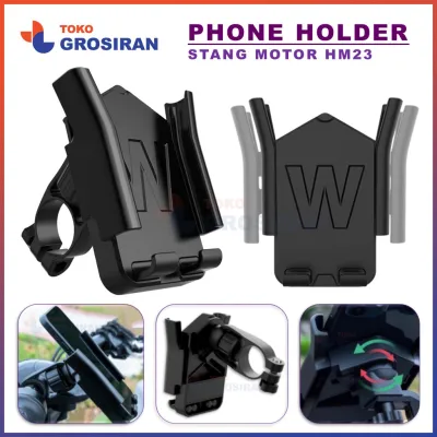 Holder Stang Motor sepeda HM23 Phone Stand handphone dudukan hape penyangga hp