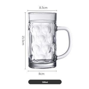 1200ML Beer Mug Large-capacity Draft Beer Glass Hero Fruit Juice Cup With Handles