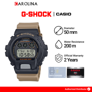 Jam Tangan Pria Casio G-Shock DW-6900TU-1A5 Black Dial Brown Resin Band