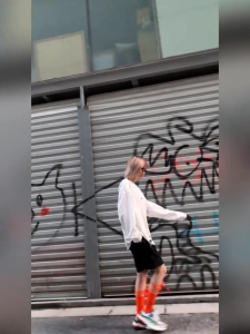 Womens Teens Long Socks with Unique Crisscross Strap Design Harajuku Fluorescent Color Middle Calf Socks Streetwear