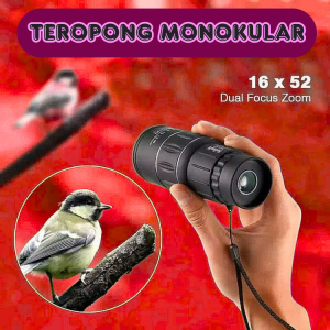 MEGA TaffSPORT Prime Teropong Monokular Jarak jauh Focus Zoom Lens 66M/8000M - 16x52