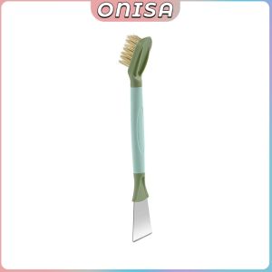 Onisa Double Head Cleaning Brush with Scraper Copper Wire Bristle Gap Cleaner for Gas Stove Range Hood