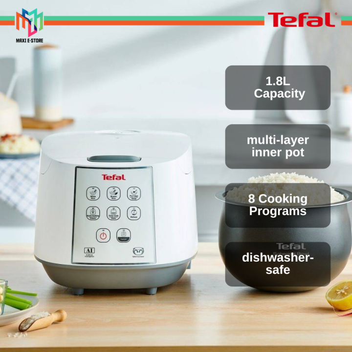 Tefal Rice Cooker 1.8L RK7321 (8 Program) / RK736B (11 Program) Easy