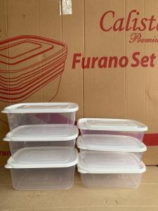 Calista Rumoi 2000ML - 1500ML Set isi 6 pcs Food Container Ukuran Besar Wadah Penyimpanan Makanan Set Toples Set Kotak Penyimpanan