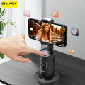 Awei X48 Pan-Tilt Anti-Shaking Gimbal Stabilizer for Smartphone Reinforced Ultra-Stable 360° Rotating AI Auto Face Tracking Gesture Control No App Phone Cellphone Selfie Stick For Recording Video Live Vlogging Tiktok. 