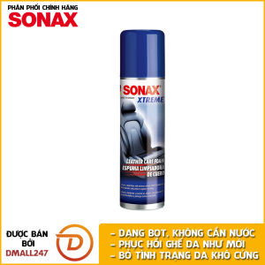 Chai xịt bọt làm sạch nhanh và dưỡng ghế da chuyên dụng Sonax 289100 250ml - Không cần nước kéo dài tuổi thọ da hạn chế khô cứng và bong tróc phục hồi da cũ - Dmall247