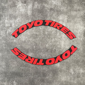 TOYO TIRES PROXES Red Yellow Green Car Tire Letter Wheel Decorative Sticker Universal 3D Rubber Waterproof Sticker 1 Set for 1 Wheel Car Accessories