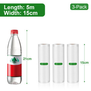 ✅【SG】Food Vacuum Sealer Roll Sealer Bag Vacuum Plastic Bag Vacuum Storage Bag Fresh Food Packaging Household Vacuum Sealer Bag Roll for Meat Seafood Vegetable Freezer Storage Meal Prep Kitchen Food Preservation Cut to Size Packaging