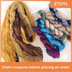 【ZTOYL】 New Scarf Cotton Hemp Gradient Blue Retro Versatile Printed Womens Long Fold Shawl Soft Fashionable Trend 180x90cm