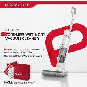 PerySmith Smart Cordless Wet & Dry Vacuum Cleaner Ai Series Ai9 Robot Vacuum Cleaner (Hard Floor Washer / Mop)