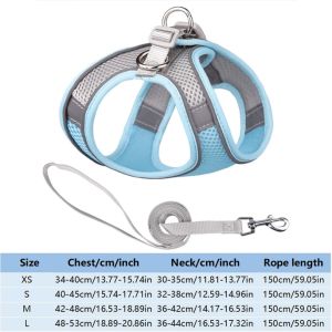Pet Adjustable Leash and Harness  Dog Breathable Harness With Leash Cat harness leash for dog