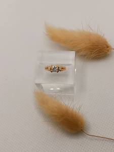 cincin anak emas 8k model variasi permata putih