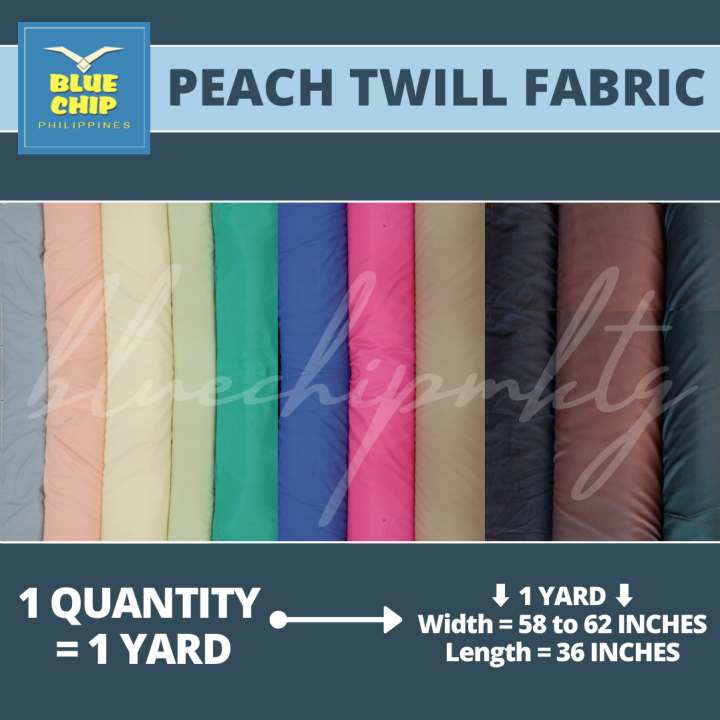 Peach Twill Fabric High Quality Cloth Tela Textile (1 Quantity = 1 Yard