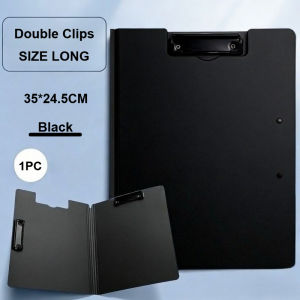 A4/Long Clipboard with Cover File Folder Organizer Purple Clip Board Document Organizer for Office/School Double Clips