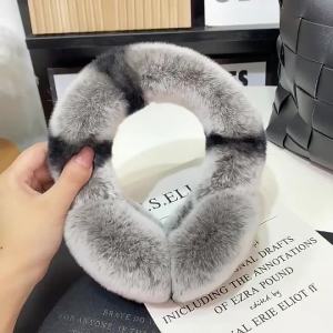 Fashion Natural 100% Rex Rabbit Fur Earmuff Russia Winter Warm Women Real Fur Earmuffs Girls Earlap2026