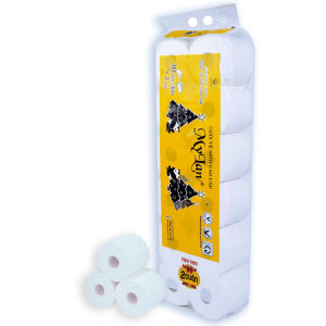 Giấy vệ sinh cao cấp Gấu thông My Lan 4 lớp ( 2kg/ xách gồm 12 cuộn có lõi)