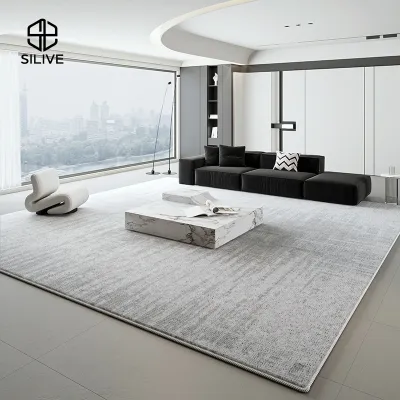 Silive Shop พรมปูพื้น กันน้ำ พรมแคชเมียร์เลียนแบบ นุ่ม พรมปูพื้น สไตล์มินิมอล #GA-A